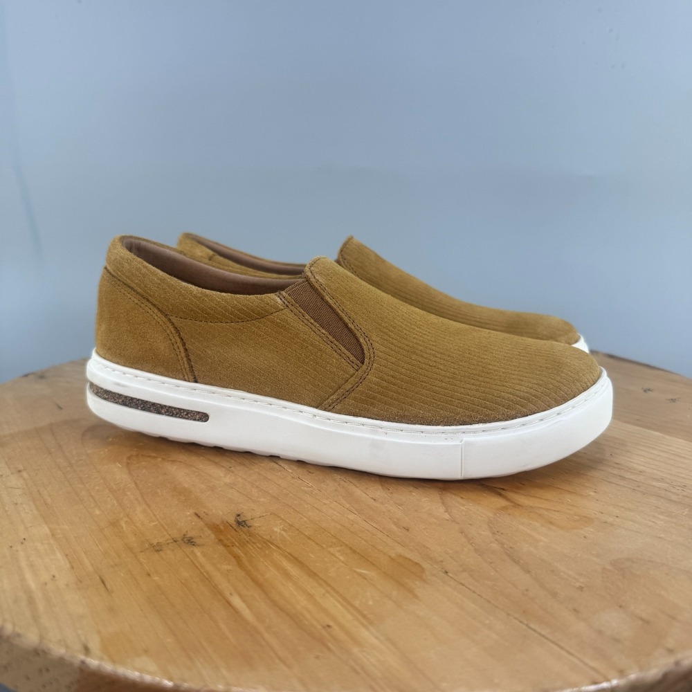 Birkenstock Oswego 38 Womens Size 7 Narrow Shoes Brown Suede Slip On Low Top NEW